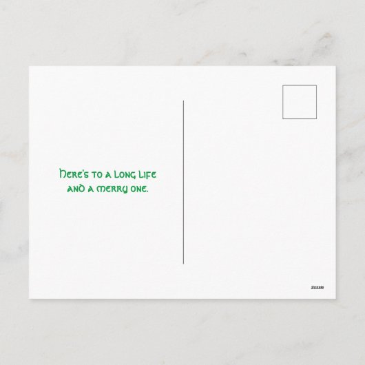 アイルランド伝統伝統的:聖パトリック司教 シーズンポストカード (裏面)