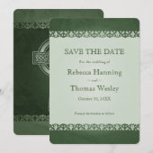 アイルランド伝統的なケルト十字の結婚式 セーブザデート (正面/裏面)