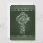 アイルランド伝統的なケルト十字の結婚式 セーブザデート (裏面)