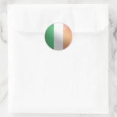 アイルランド光沢円国旗 ラウンドシール (バッグ)