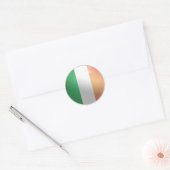 アイルランド光沢円国旗 ラウンドシール (封筒)