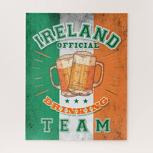 アイルランド公式の飲みチーム。ビールおもしろい ジグソーパズル (縦)