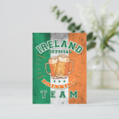 アイルランド公式の飲みチーム。ビールおもしろい ポストカード (スタンド正面)