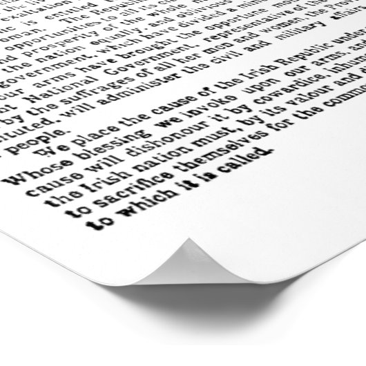 アイルランド共和国のイースターライジング宣言 ポスター (角)