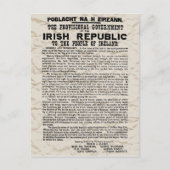 アイルランド共和国のイースターライジング宣言 ポストカード (正面)