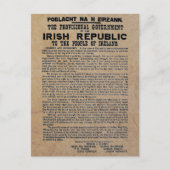 アイルランド共和国のイースター上昇の布告 シーズンポストカード (正面)
