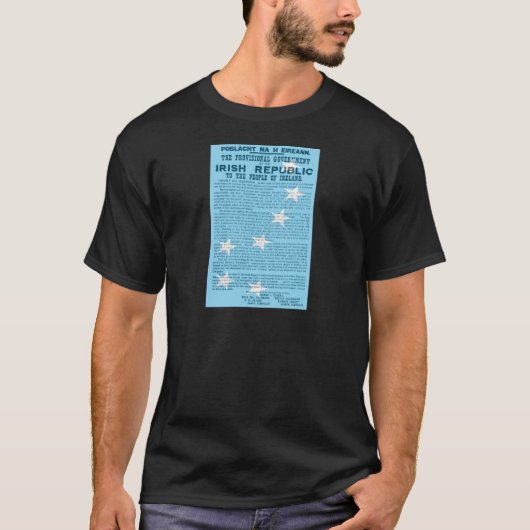 アイルランド共和国の1916年布告-イースターの Tシャツ (正面)