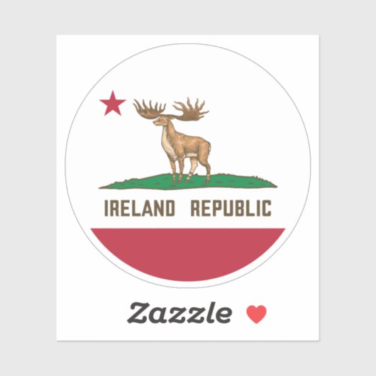 アイルランド共和国アイリッシュエルク国旗の巨鹿 シール (シート)