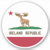 アイルランド共和国アイリッシュエルク国旗の巨鹿 シール (正面)