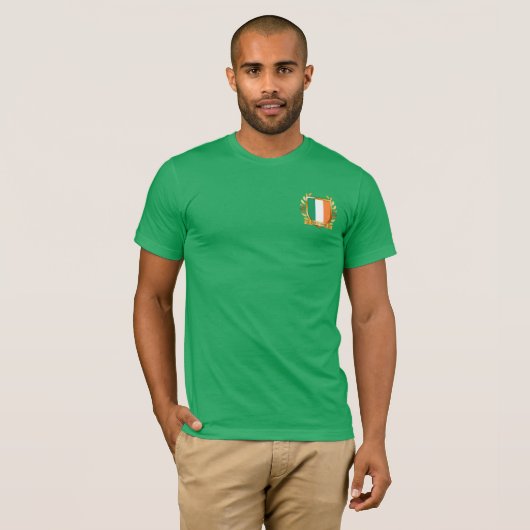 アイルランド共和国国旗シールド Tシャツ (正面フル)