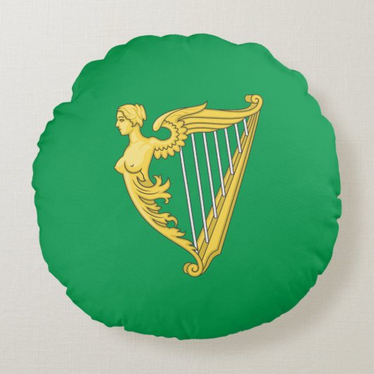 アイルランド共和国国旗 ラウンドクッション (正面)