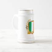 アイルランド共和国旗シールド ビールジョッキ (正面左)