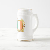 アイルランド共和国旗シールド ビールジョッキ (正面右)