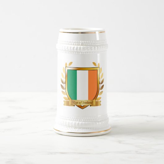 アイルランド共和国旗シールド ビールジョッキ (中央)