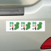 アイルランド共和国26+6=1バンパーステッカー バンパーステッカー (車上)