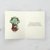 アイルランド出生ヴァージンメアリーイエズポインセチア シーズンカード (内部)