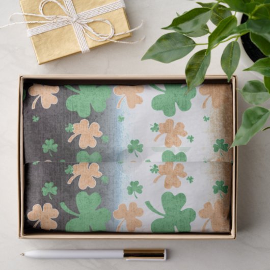 アイルランド動揺して国旗の色のシャムロック 薄葉紙 (ギフト)