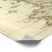 アイルランド北部の地図 ポスター (角)