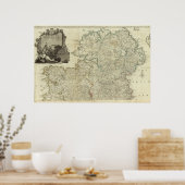 アイルランド北部の地図 ポスター (キッチン)