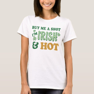アイルランド及び熱いセントパトリックの日の女性スパゲッティ上 Tシャツ