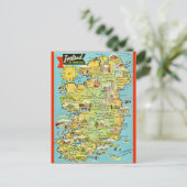 アイルランド古地図のポストカード ポストカード (スタンド正面)