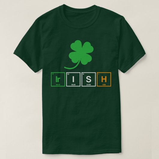 アイルランド周期表化学科学者P Tシャツ (デザイン正面)