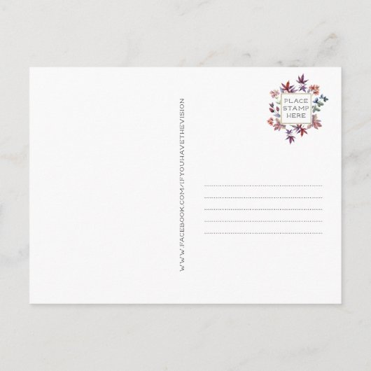 アイルランド図解入りの、写真付きのアートの水彩地図 ポストカード (裏面)