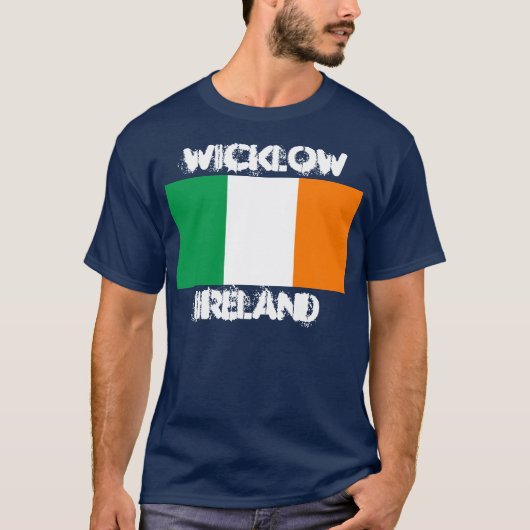 アイルランド国旗が付いたウィックロー Tシャツ (正面)