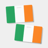 アイルランド国旗が付いた名前バッジ バッジ (正面＆裏面)