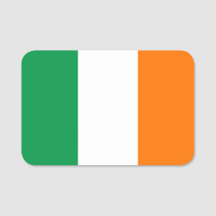 アイルランド国旗が付いた愛国的な名前タグ 名札