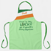 アイルランド国旗が私の幸運な聖パトリックの日に彩る エプロン (正面)
