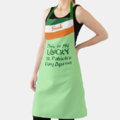 アイルランド国旗が私の幸運な聖パトリックの日に彩る エプロン (インサイチュ)