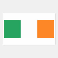 アイルランド国旗が貼られた四角形シール