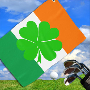 アイルランド国旗とアイルランドゴルフ/スポーツゴルフダブリン ゴルフタオル