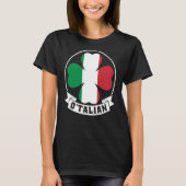 アイルランド国旗とイタリア国旗を掲げた大連サンパトリック Tシャツ (正面)