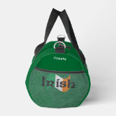 アイルランド国旗とケルトフォントパーソナライズされた小 ダッフルバッグ (右)