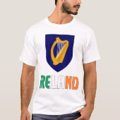 アイルランド国旗とコート・オブ・アームズ Tシャツ (正面)
