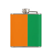 アイルランド国旗とシャムロック、アイルランド旅行/スポーツファン フラスク (裏面)