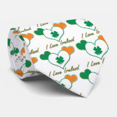 アイルランド国旗とハート ネクタイ (ロール)