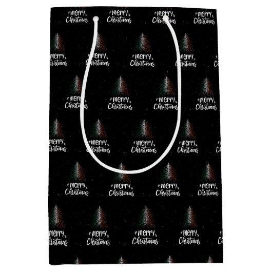 アイルランド国旗とメリークリスマス ミディアムペーパーバッグ (正面)