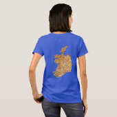 アイルランド国旗と地図dk Tシャツ (裏面フル)