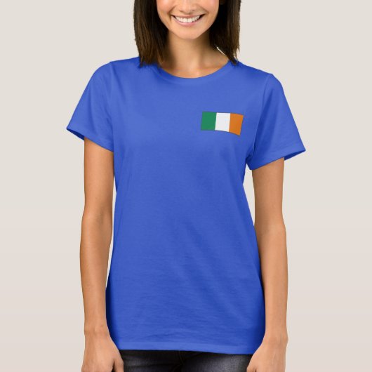 アイルランド国旗と地図dk Tシャツ (正面)