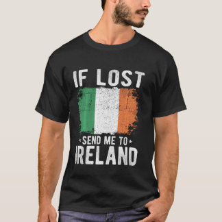 アイルランド国旗のもしお土産失った- Send me to Ireland Tシャツ