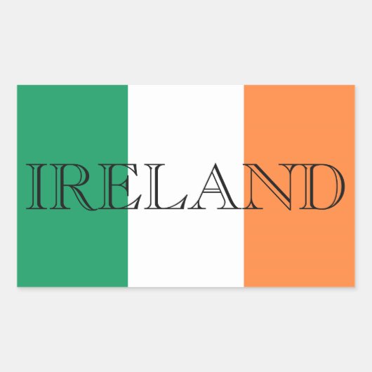 アイルランド国旗のアイルランド国旗 長方形シール (正面)