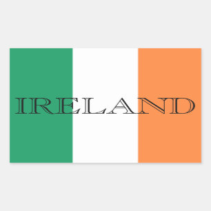 アイルランド国旗のアイルランド国旗 長方形シール