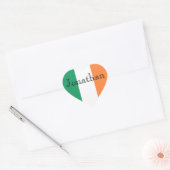 アイルランド国旗のカスタマイズ可能な名前stkcnt ハートシール (封筒)