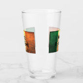 アイルランド国旗のガラスにウォルシュの姓 タンブラーグラス (左)