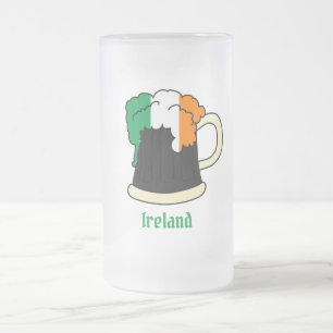 アイルランド国旗のギネスビール フロストグラスビールジョッキ