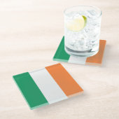 アイルランド国旗のコート ガラスコースター (アングル)