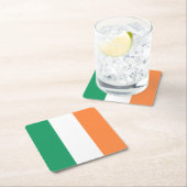 アイルランド国旗のコート スクエアペーパーコースター (インサイチュ)